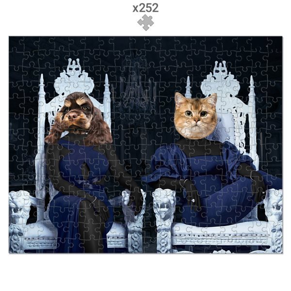 The 2 Housewives Of Atlanta: Custom Pet Puzzle - Paw & Glory - Dog Portraits - Pet Portraits