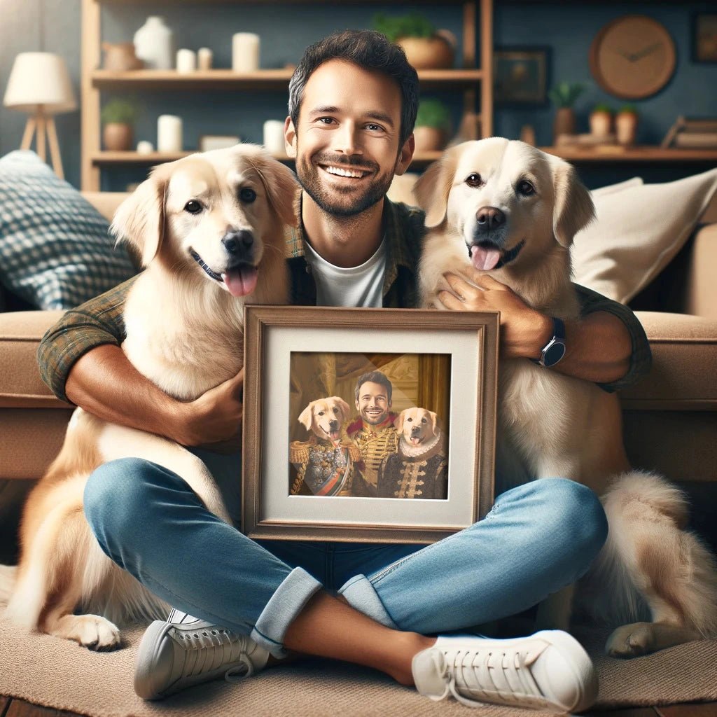 The 3 Brothers In Arms: Custom Pet Portrait - Paw & Glory - Dog Portraits - Pet Portraits