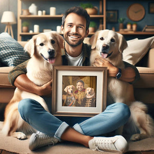 The 3 Brothers In Arms: Custom Pet Portrait - Paw & Glory - Dog Portraits - Pet Portraits