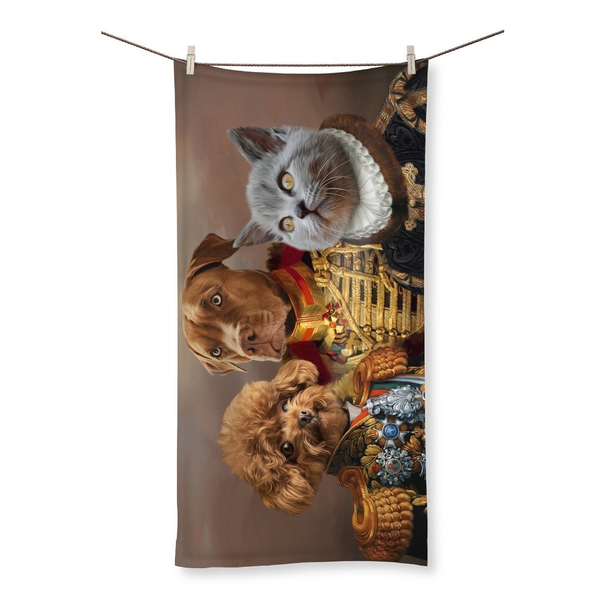 Pet Portraits | The 3 Brothers In Arms: Custom Pet Towel | Paw & Glory