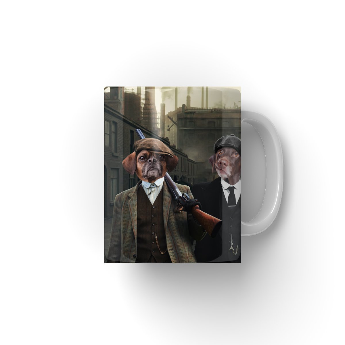 1920s Gangster Trio Custom Pet Coffee Mug | Funny Pet Portrait Gift | Paw & Glory