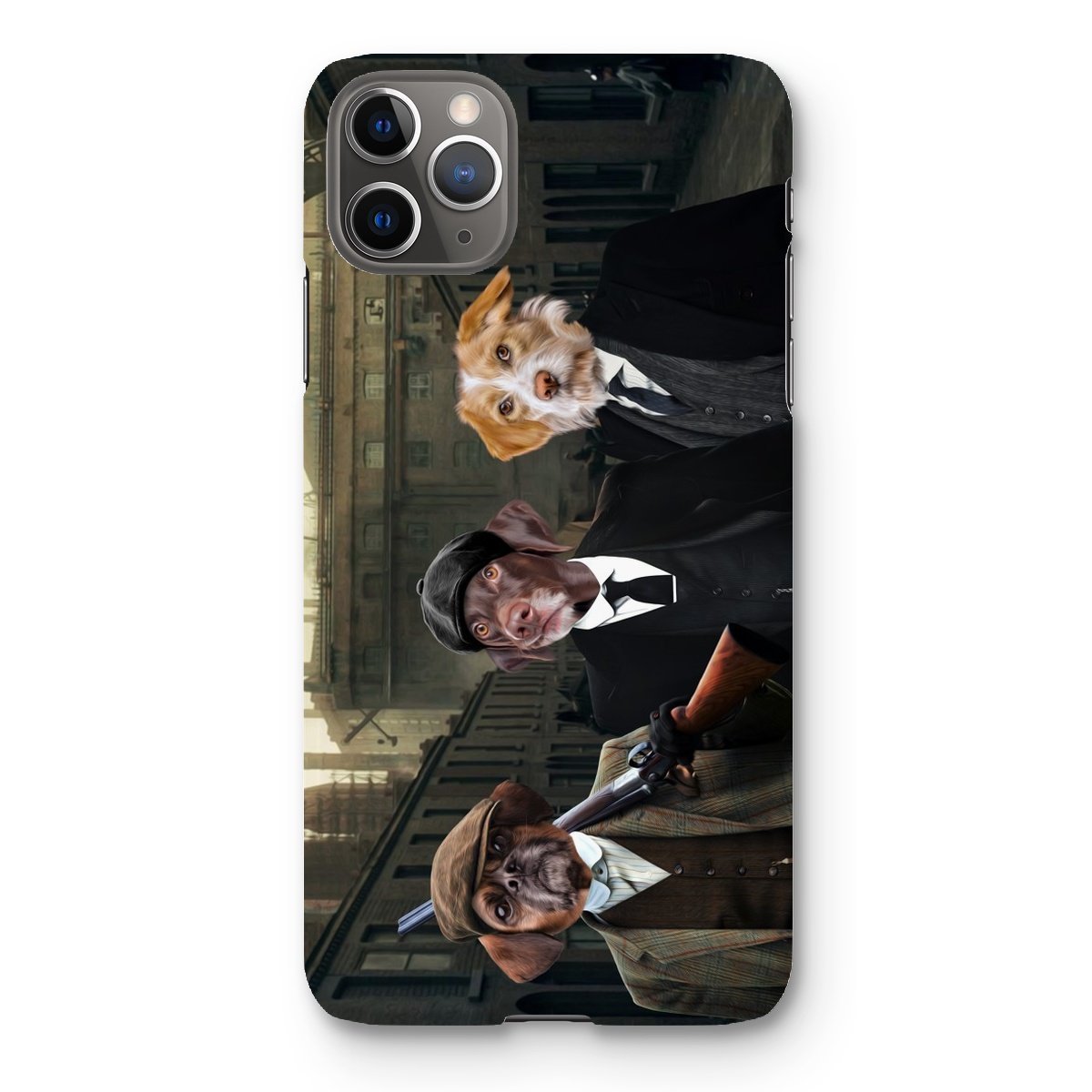 Pet Portraits | The 3 Brothers (Peaky Blinders Inspired): Custom Pet Phone Case | Paw & Glory