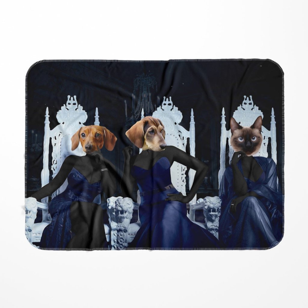 Pet Portraits | The 3 Housewives Of Atlanta: Custom Pet Blanket | Paw & Glory