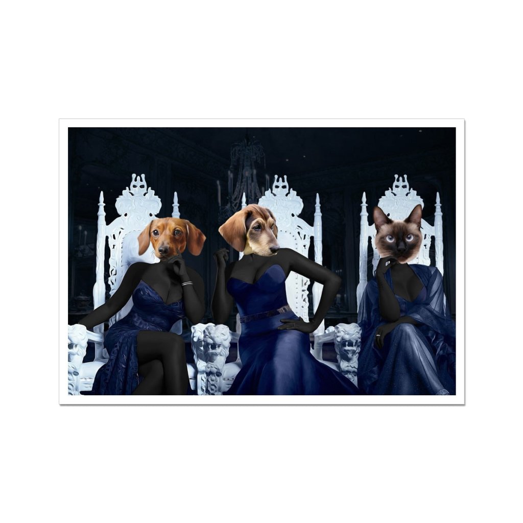 Pet Portraits | The 3 Housewives Of Atlanta: Custom Pet Portrait | Paw & Glory