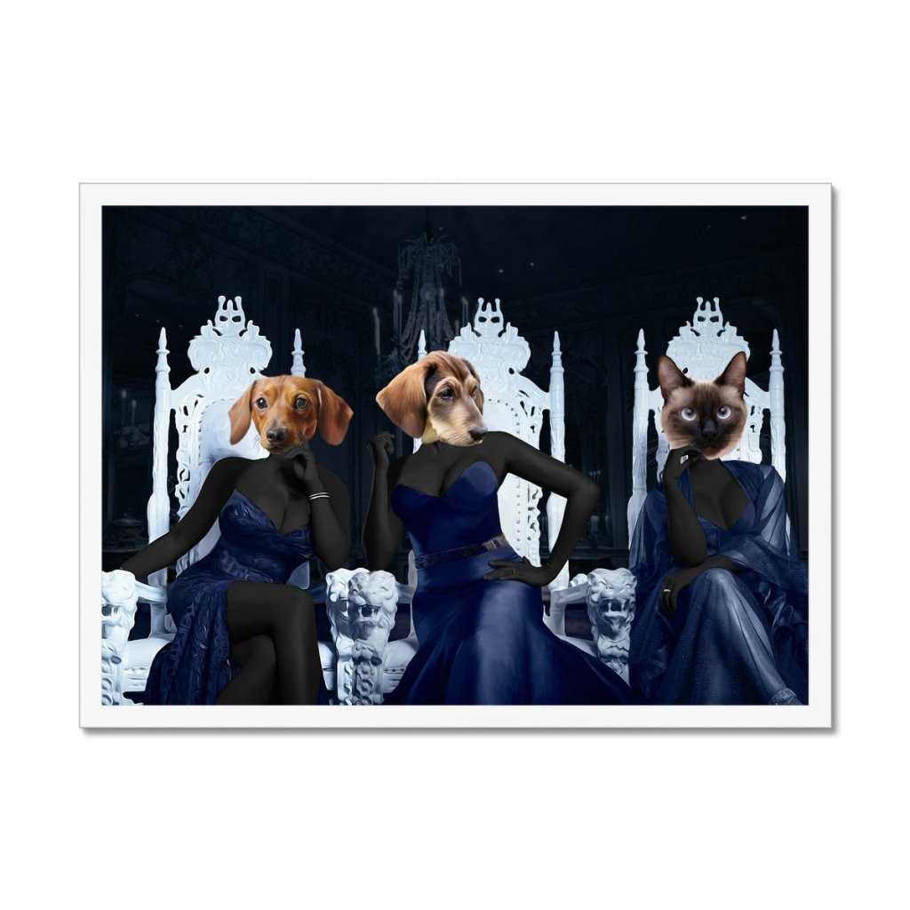 Pet Portraits | The 3 Housewives Of Atlanta: Custom Pet Portrait | Paw & Glory