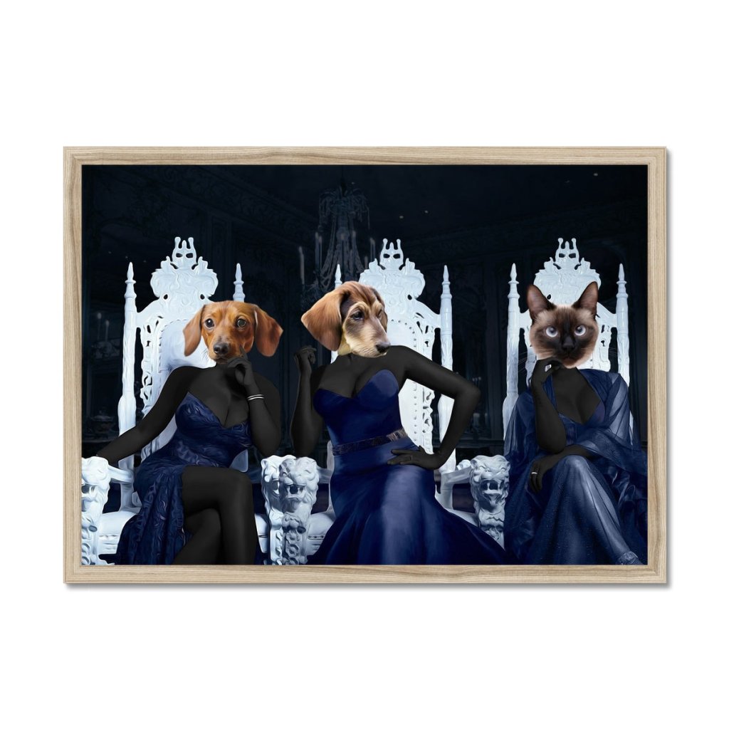 Pet Portraits | The 3 Housewives Of Atlanta: Custom Pet Portrait | Paw & Glory