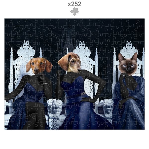 The 3 Housewives Of Atlanta: Custom Pet Puzzle - Paw & Glory - Dog Portraits - Pet Portraits