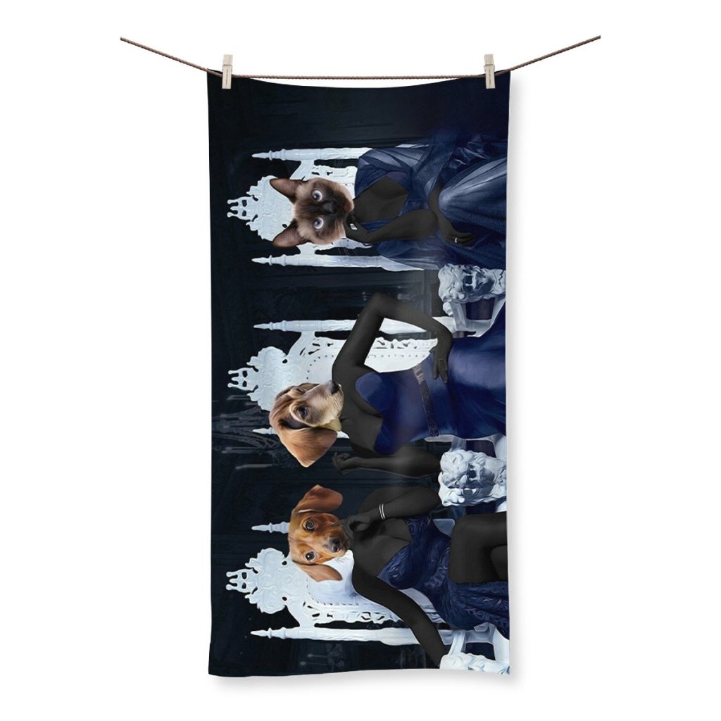 The 3 Housewives Of Atlanta: Custom Pet Towel - Paw & Glory - Dog Portraits - Pet Portraits