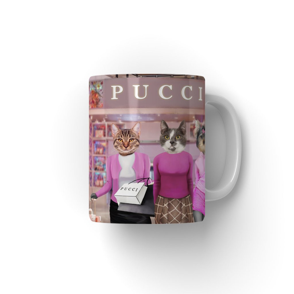 Pet Portraits | The 3 Mean Girls: Custom Pet Coffee Mug | Paw & Glory