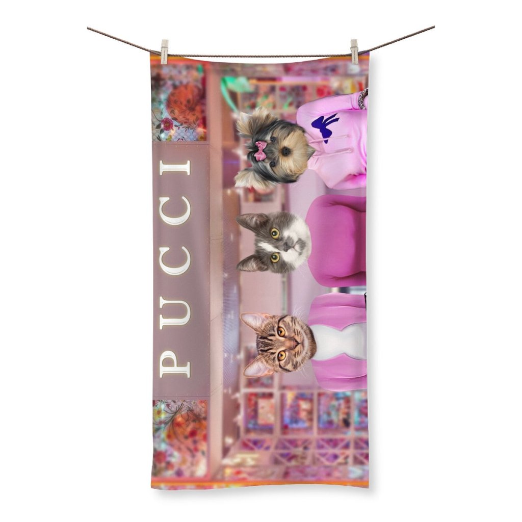 Pet Portraits | The 3 Mean Girls: Custom Pet Towel | Paw & Glory