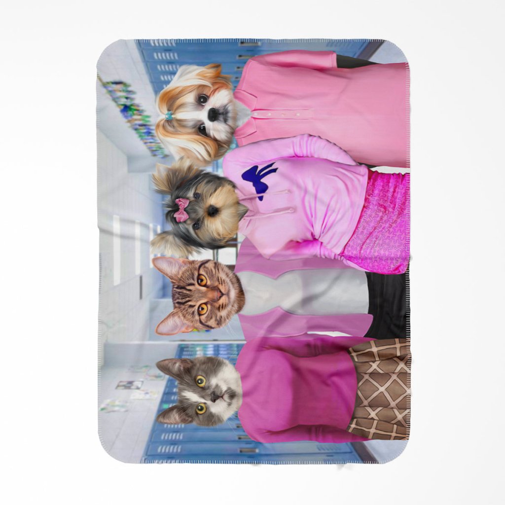 High School Clique Quartet: Custom Pet Blanket | Paw & Glory