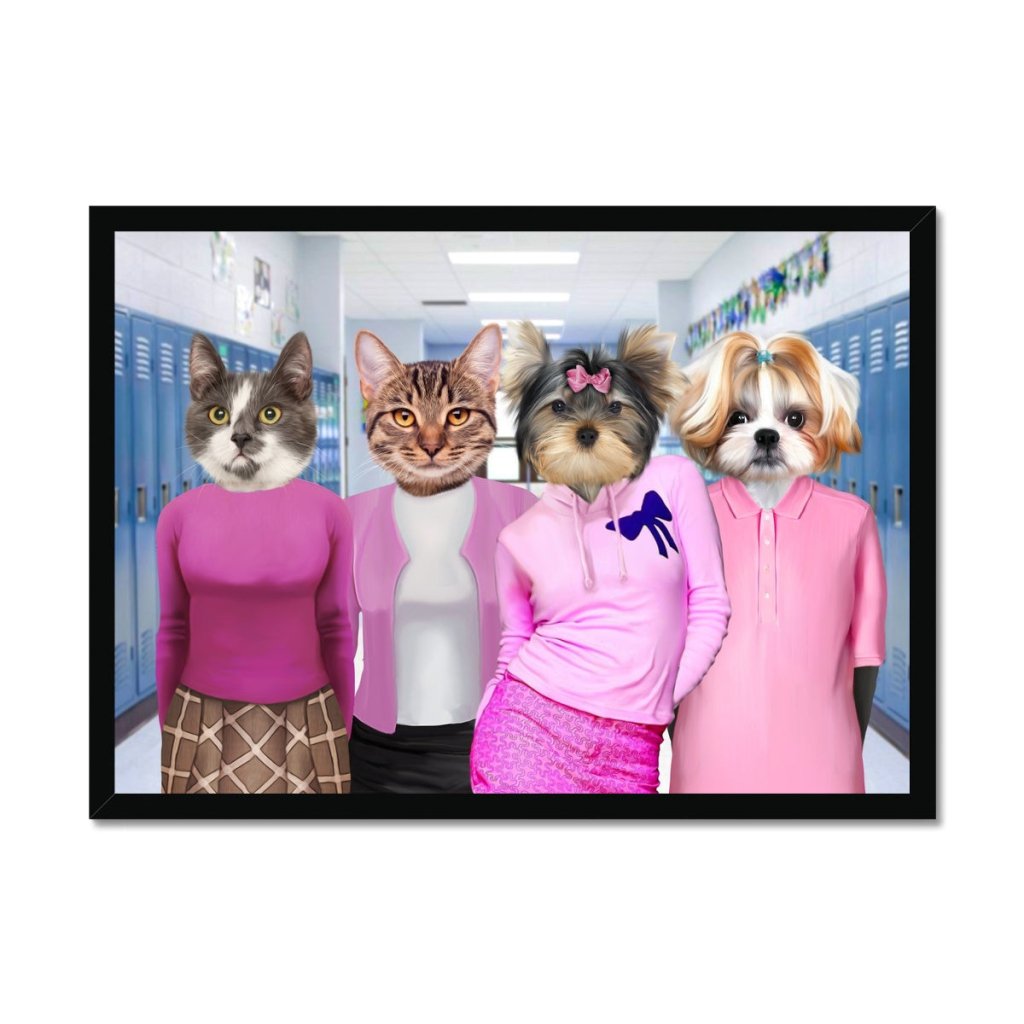 Pet Portraits | The 4 Mean Girls: Custom Pet Portrait | Paw & Glory