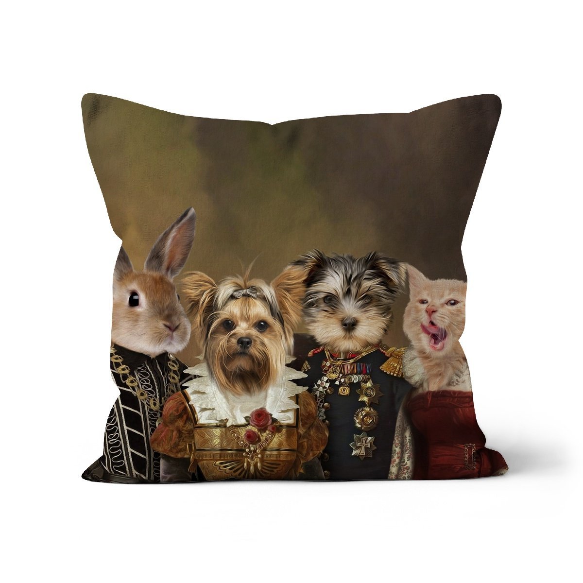 Pet Portraits | The 4 Nobles: Custom Pet Pillow | Paw & Glory