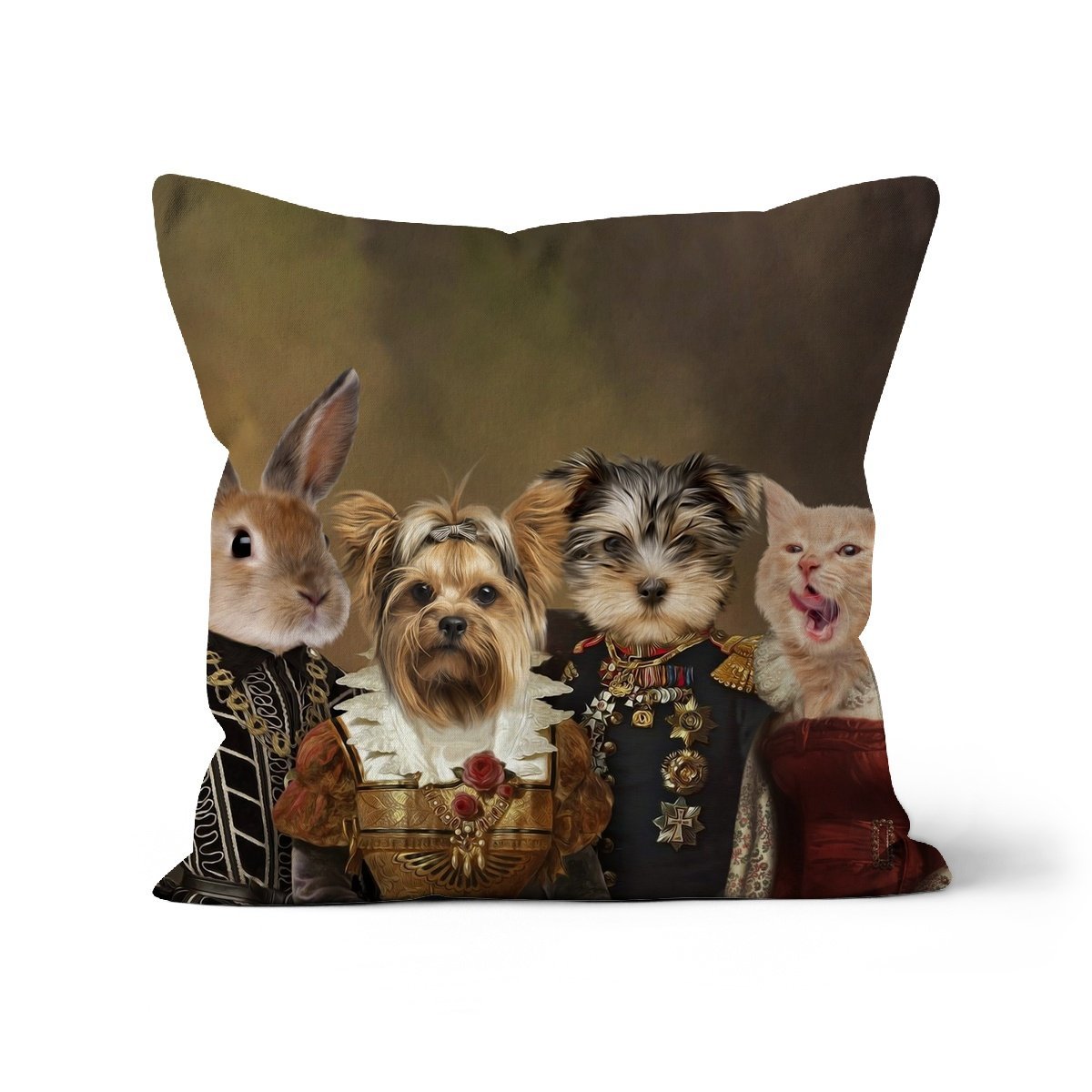 Pet Portraits | The 4 Nobles: Custom Pet Pillow | Paw & Glory