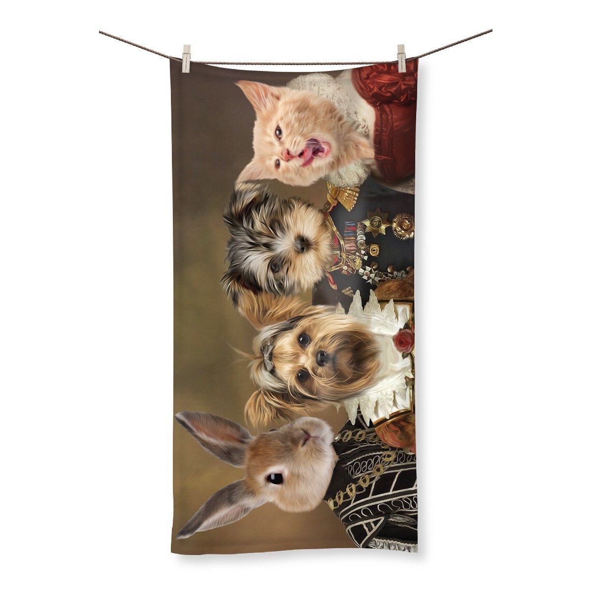 The 4 Nobles: Custom Pet Towel - Paw & Glory - Dog Portraits - Pet Portraits