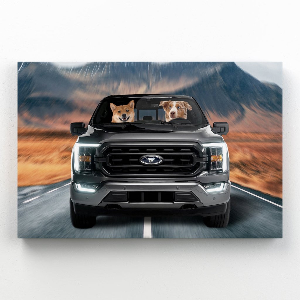 Pet Portraits | The 4x4 Big Truck: Custom Pet Canvas | Paw & Glory