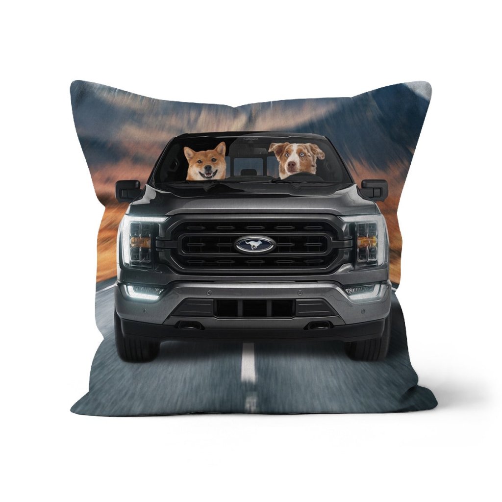 Pet Portraits | The 4x4 Big Truck: Custom Pet Pillow | Paw & Glory