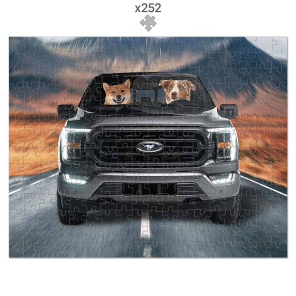 Pet Portraits | The 4x4 Big Truck: Custom Pet Puzzle | Paw & Glory