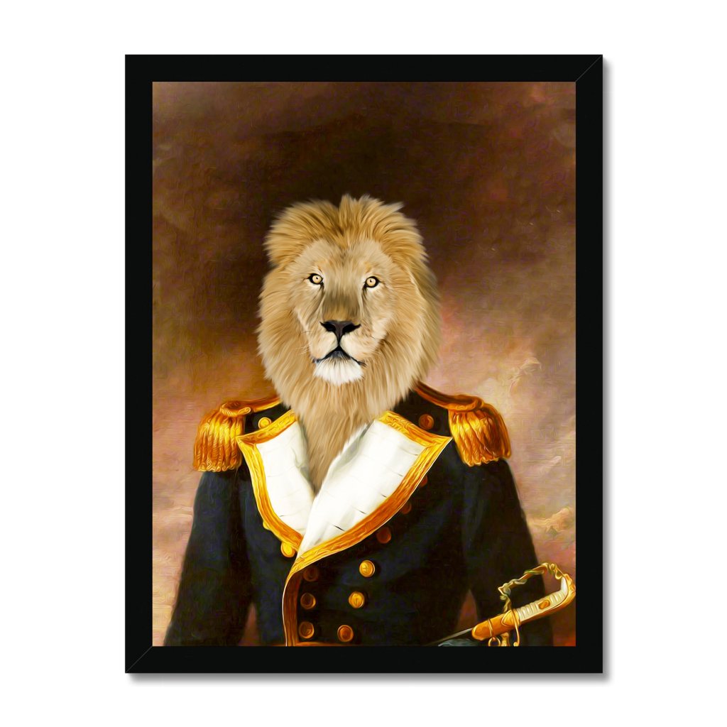 Pet Portraits | The Admiral: Animal Art Framed Portrait | Paw & Glory