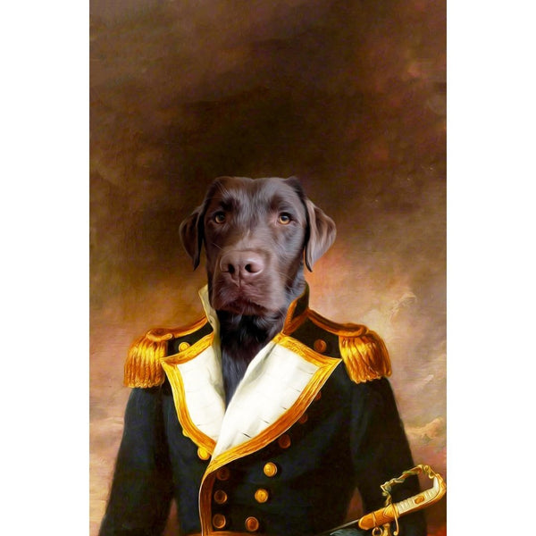 The Admiral: Custom Digital Download Pet Portrait | royal pet portrait | Paw & Glory