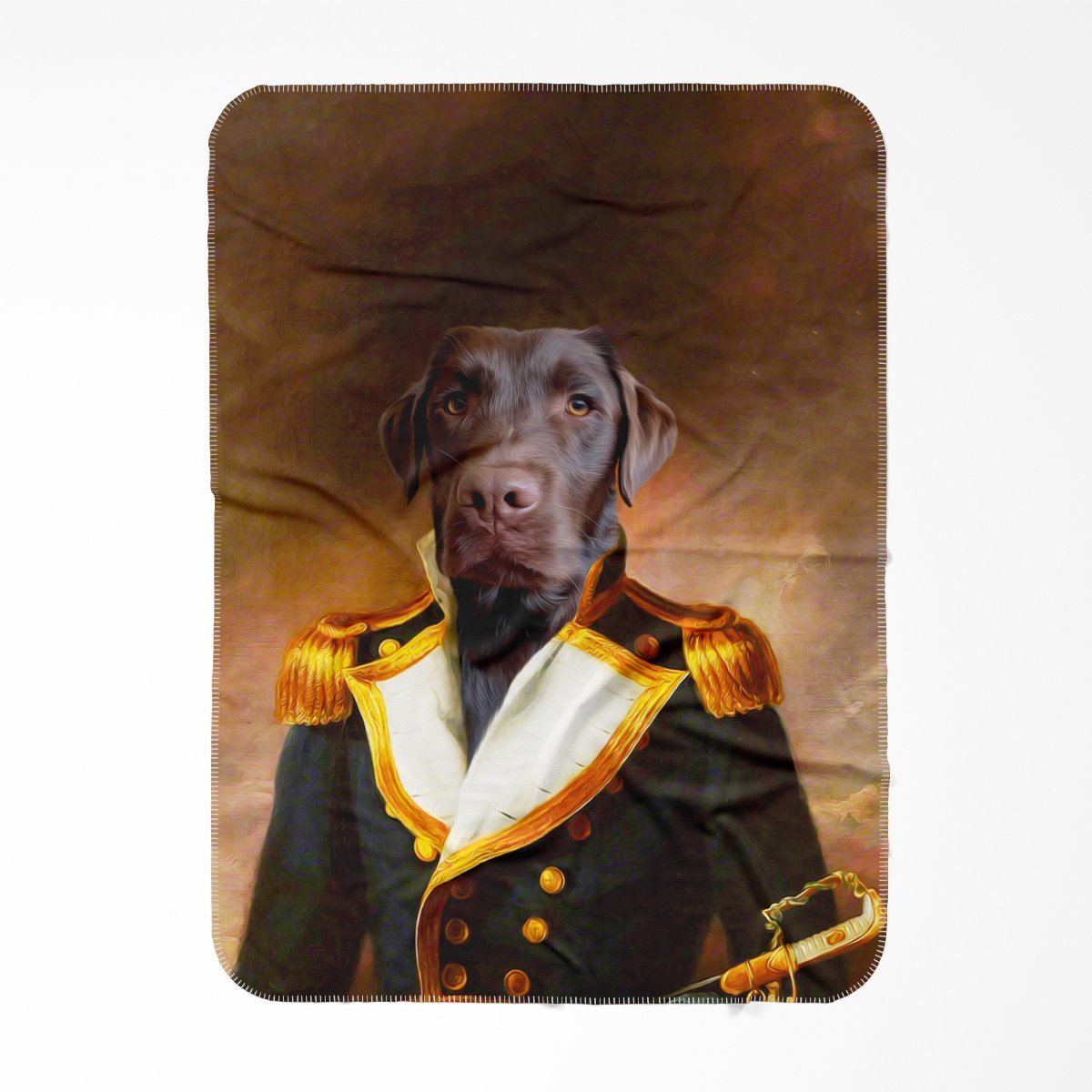 Pet Portraits | The Admiral: Custom Pet Blanket | Paw & Glory