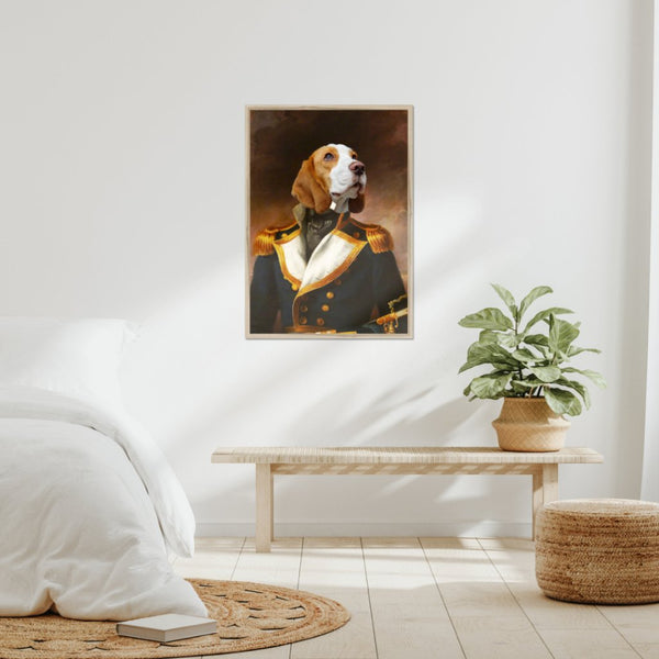 The Admiral: Custom Pet Portrait | framed pet portrait | Paw & Glory