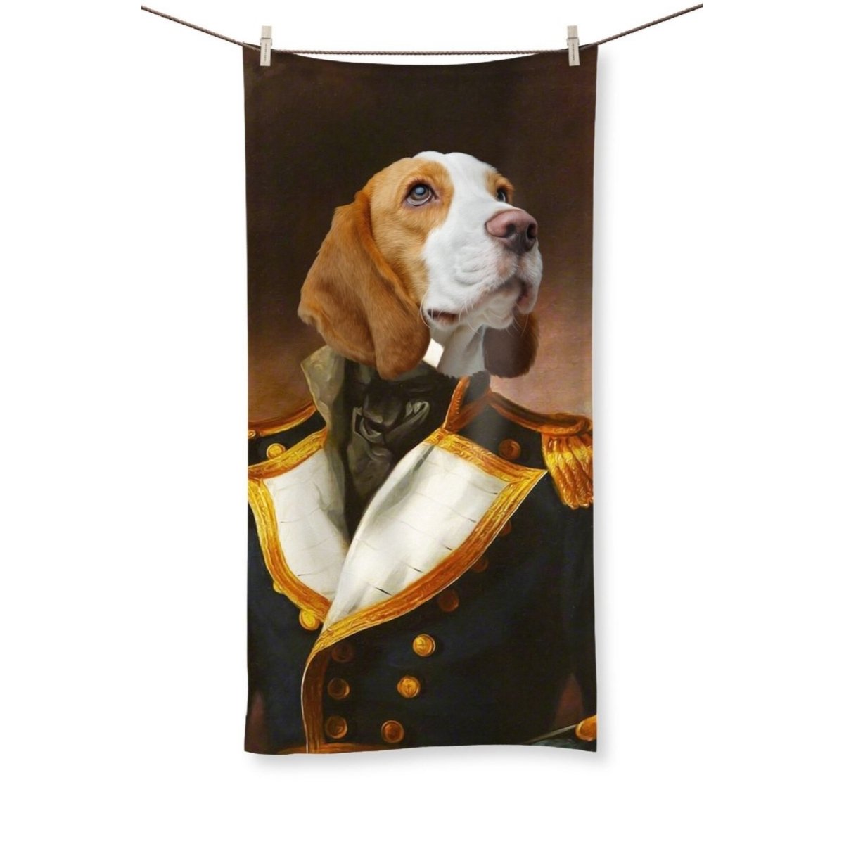 Pet Portraits | The Admiral: Custom Pet Towel | Paw & Glory