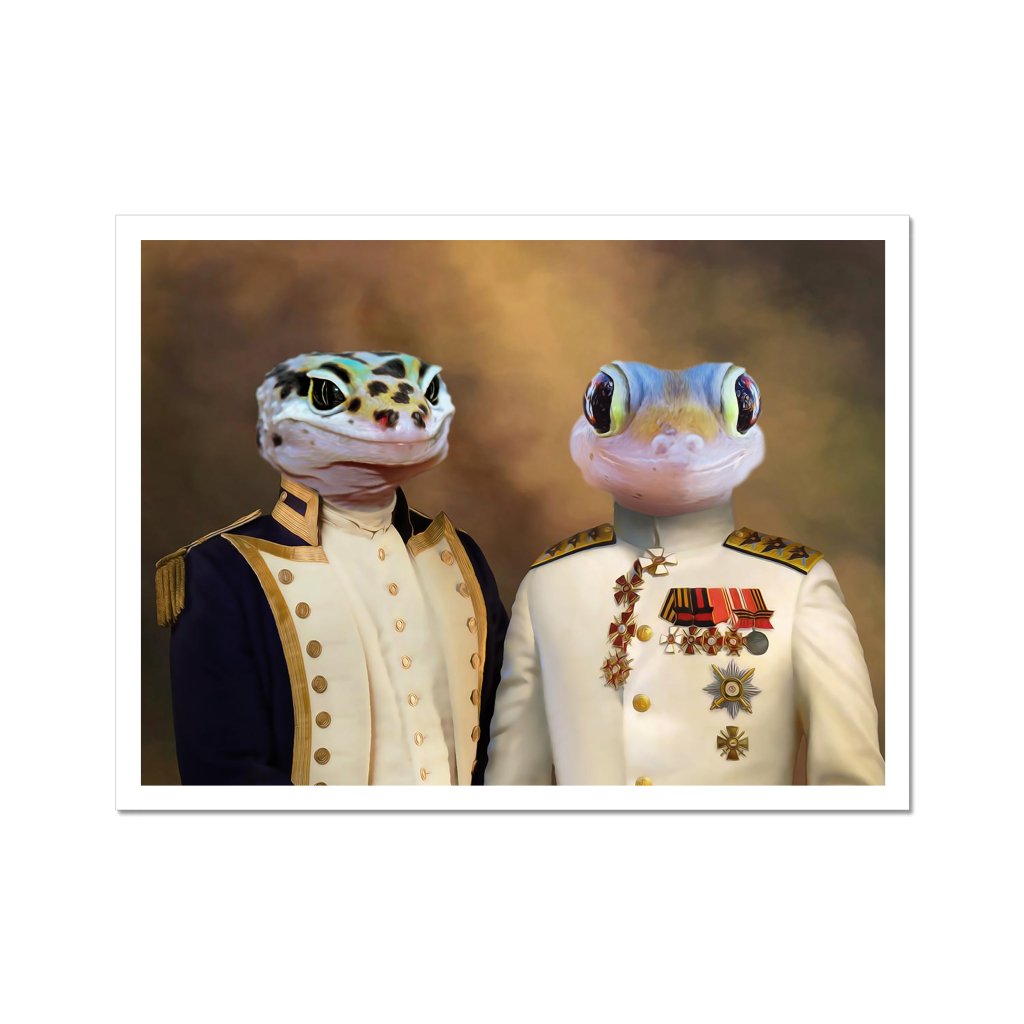Pet Portraits | The Admiral & The Sergeant: Animal Art Poster | Paw & Glory