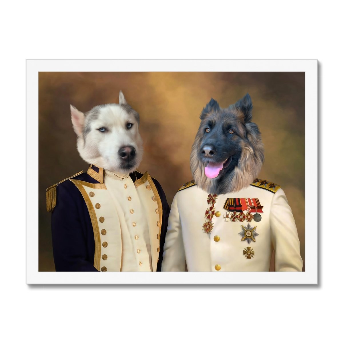 Pet Portraits | The Admiral & The Sergeant: Custom Pet Portrait | Paw & Glory