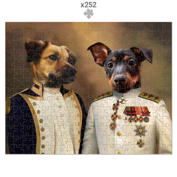 The Admiral & The Sergeant: Custom Pet Puzzle | royal pet portrait | Paw & Glory