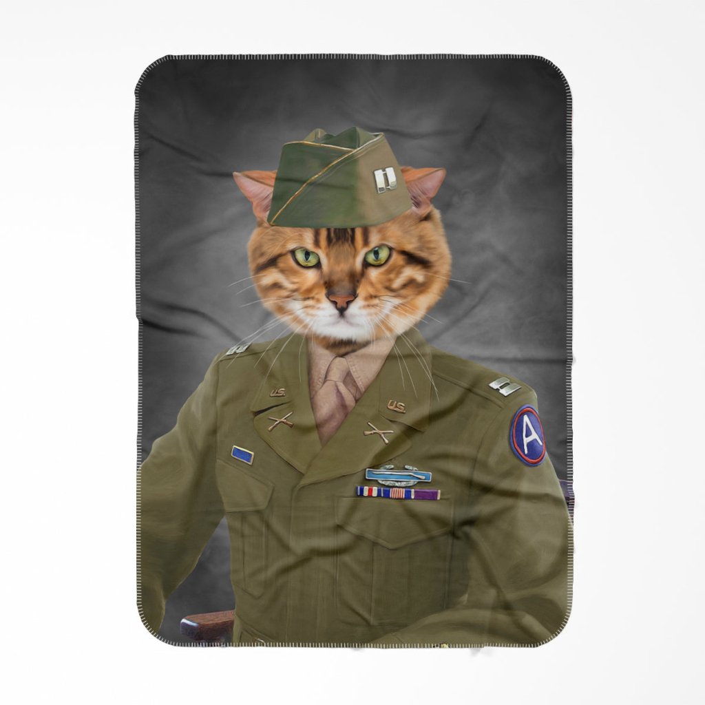 Pet Portraits | The Alpha Soldier: Custom Pet Blanket | Paw & Glory