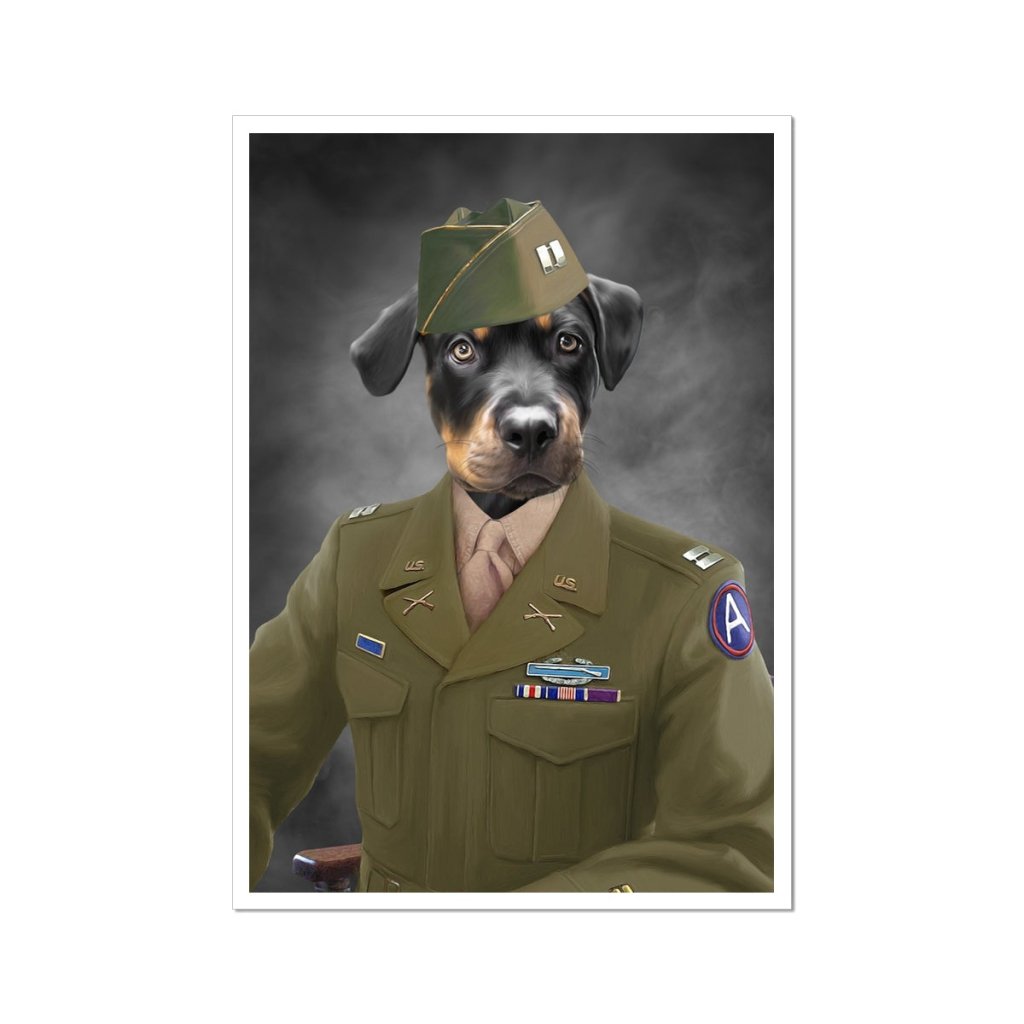 Pet Portraits | The Alpha Soldier: Custom Pet Poster | Paw & Glory