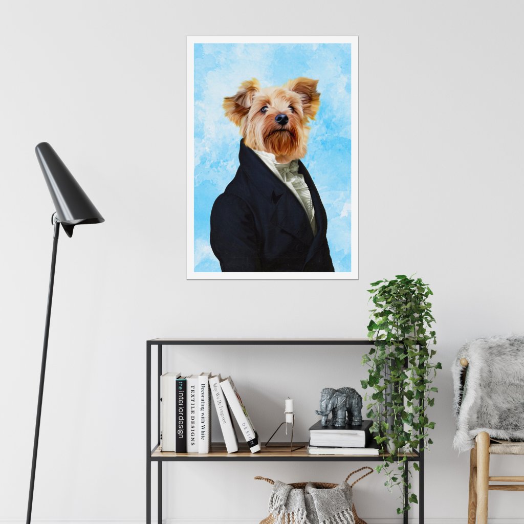 The Ambassador: Custom Pet Poster - Paw & Glory - Dog Portraits - Pet Portraits