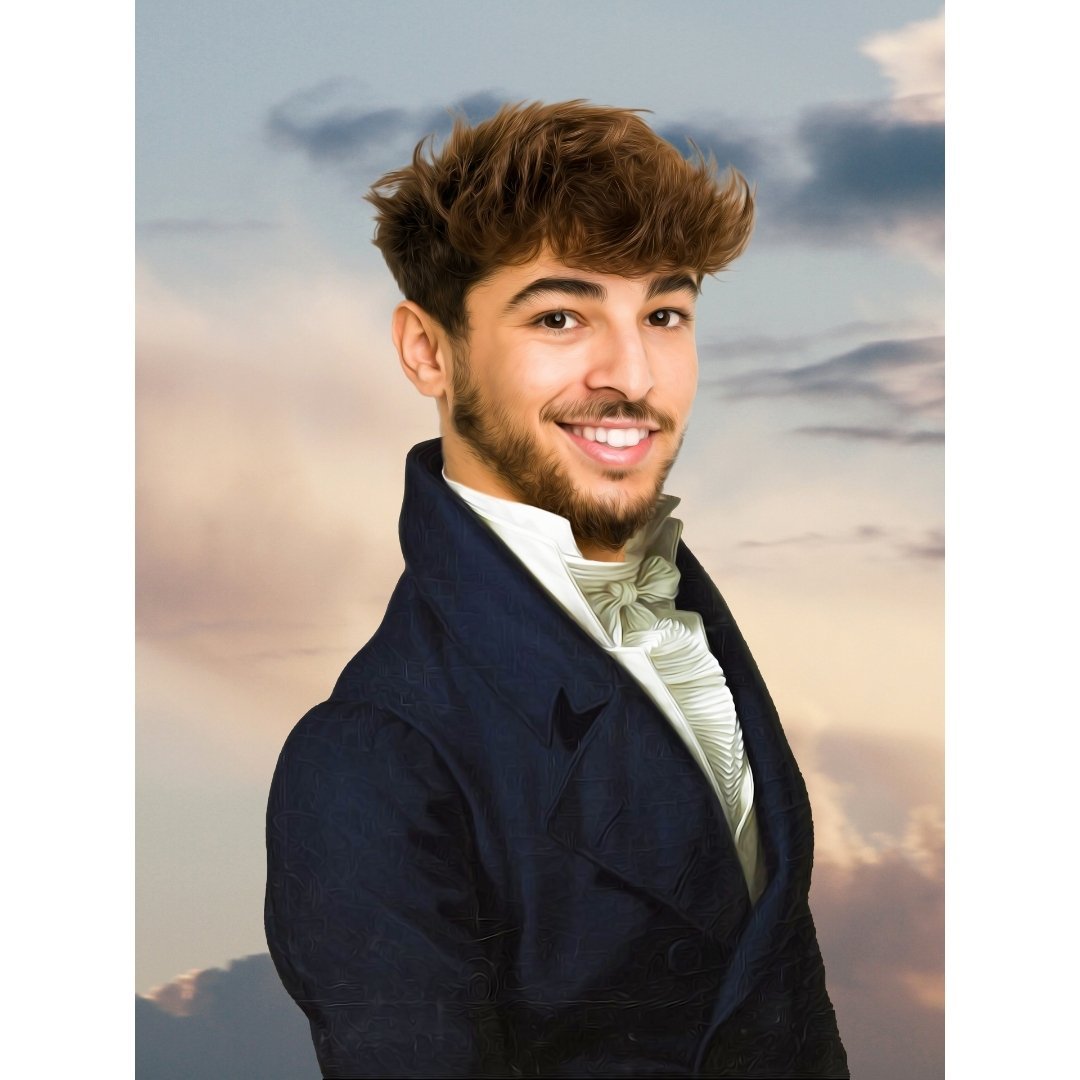 Pet Portraits | The Ambassador Male: Custom Digital Download Pet Portrait | Paw & Glory