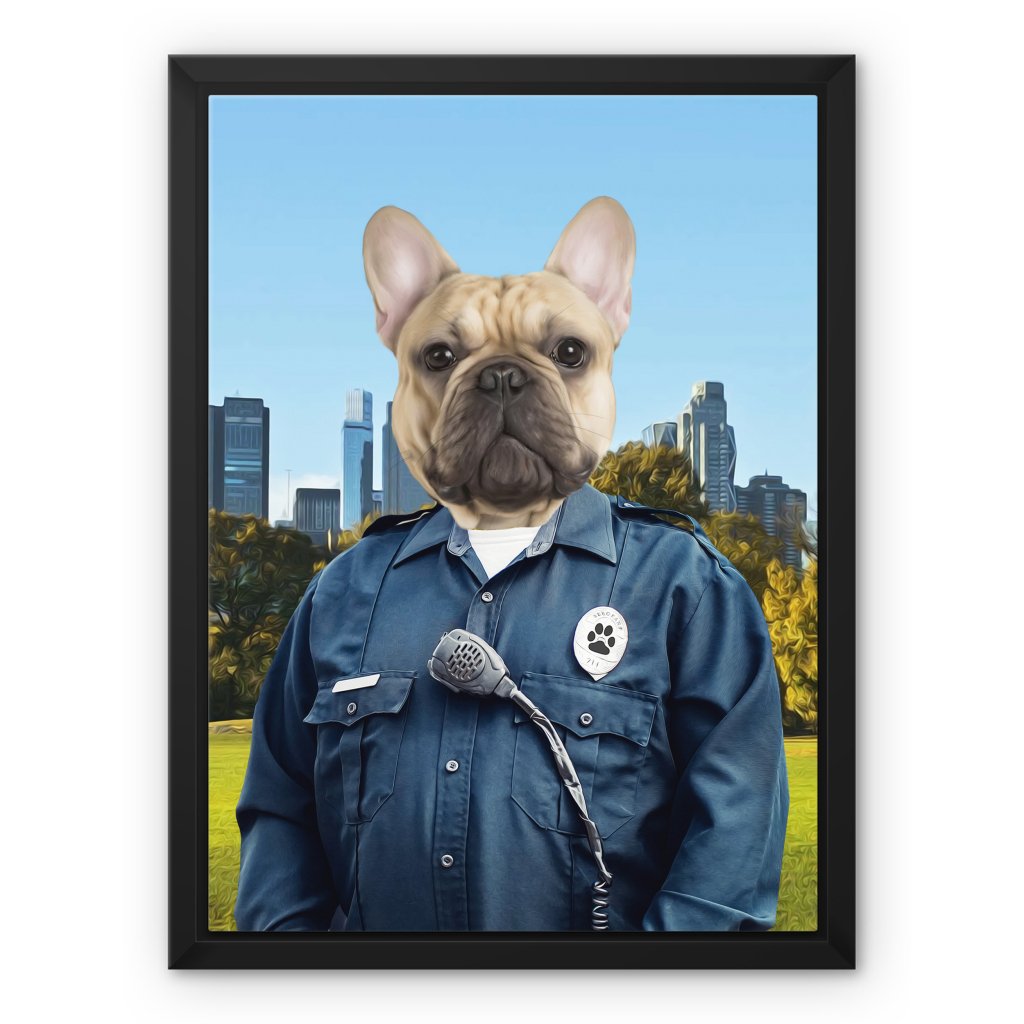 Pet Portraits | The American Cop: Custom Pet Canvas | Paw & Glory