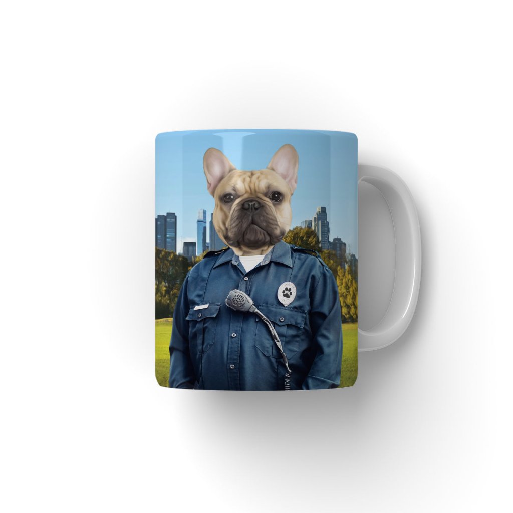 Pet Portraits | The American Cop: Custom Pet Coffee Mug | Paw & Glory