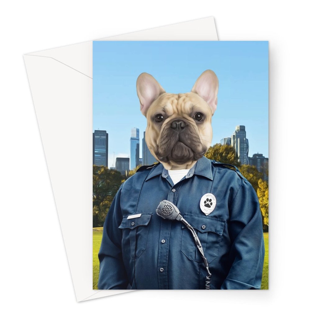Pet Portraits | The American Cop: Custom Pet Greeting Card | Paw & Glory