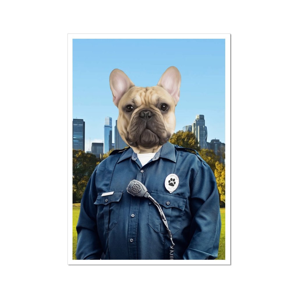 Pet Portraits | The American Cop: Custom Pet Poster | Paw & Glory