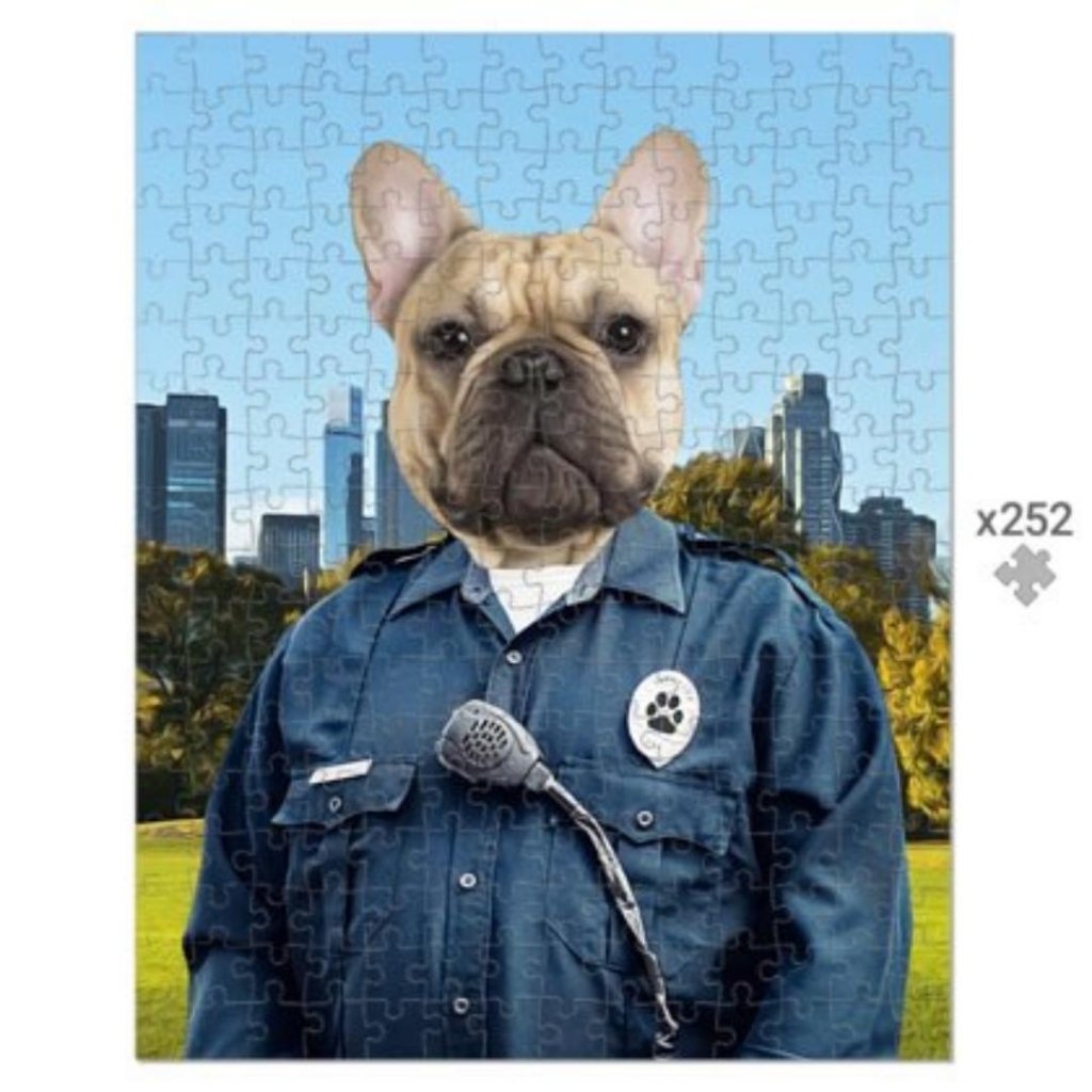 Pet Portraits | The American Cop: Custom Pet Puzzle | Paw & Glory