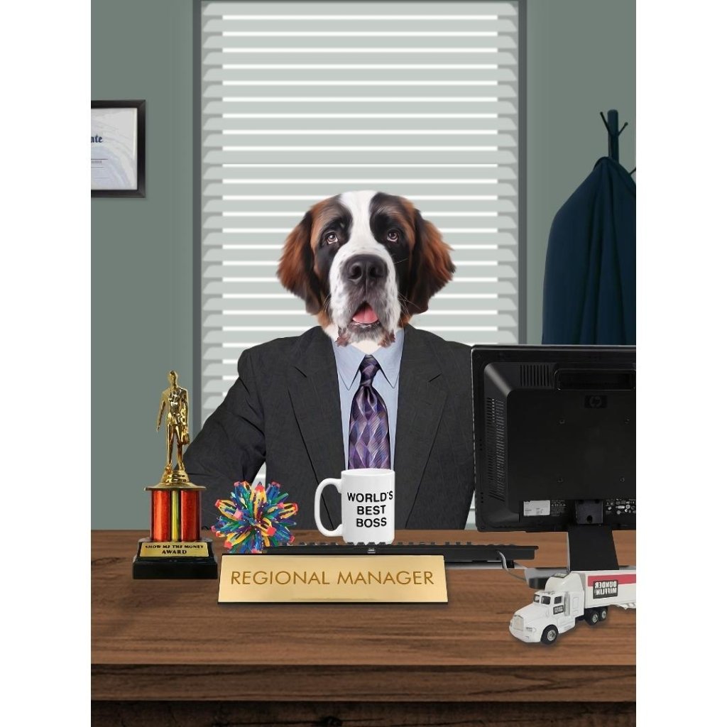 Pet Portraits | The Andy (The Office USA Inspired): Custom Digital Download Pet Portrait | Paw & Glory
