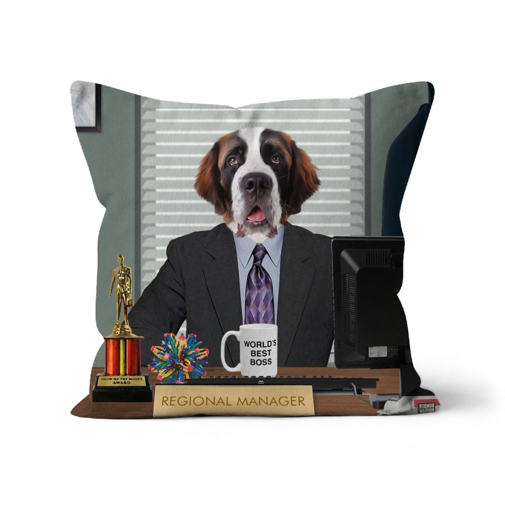 Office Showman Custom Pet Pillow | Personalised Pet Gift | Paw & Glory