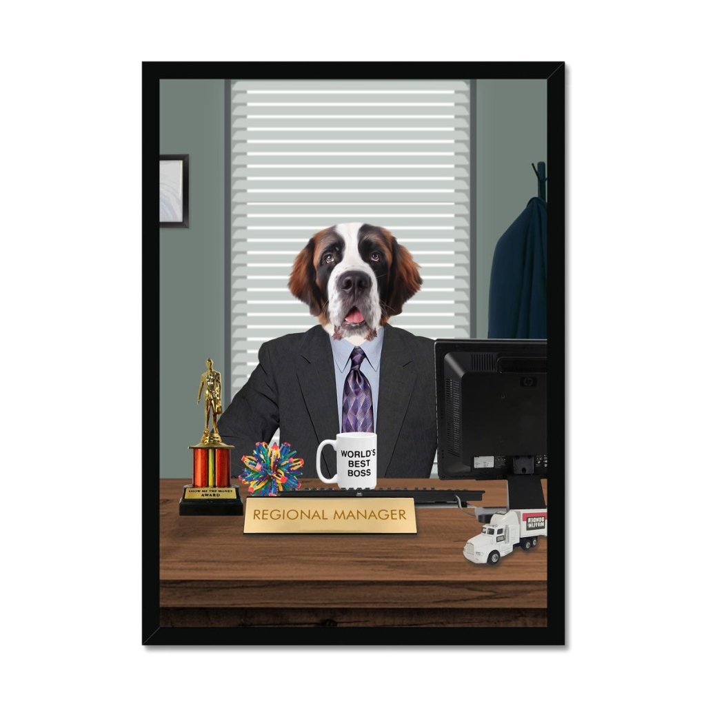 Office Showman Custom Pet Portrait | Paw & Glory