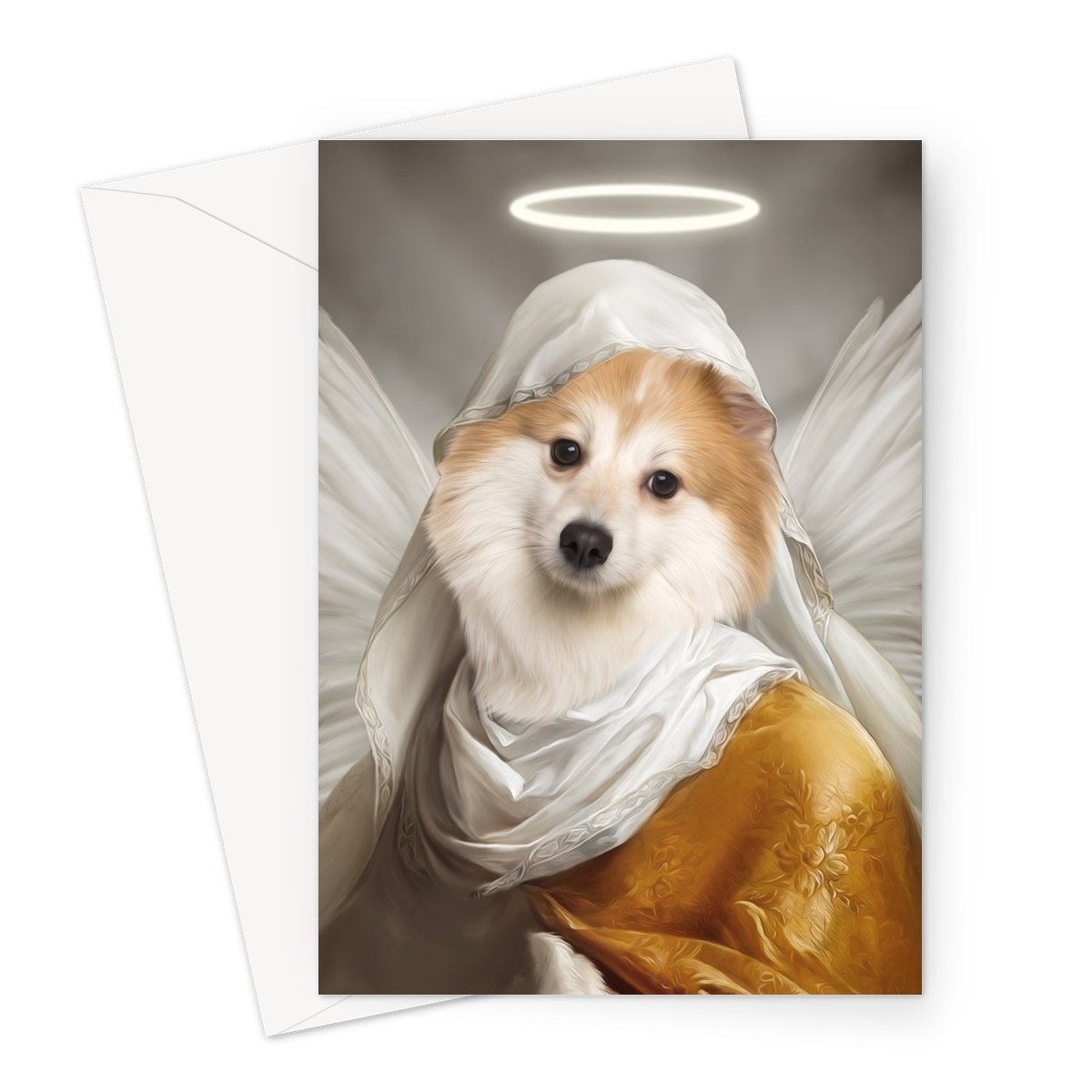 Pet Portraits | The Angel: Custom Pet Greeting Card | Paw & Glory