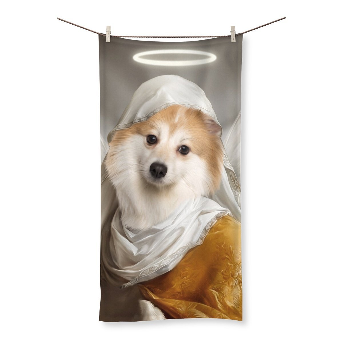 The Angel: Custom Pet Towel - Paw & Glory - Dog Portraits - Pet Portraits