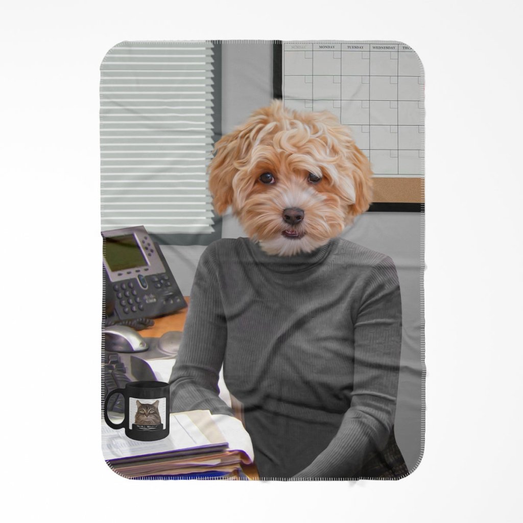 Office Cat Lady Custom Pet Blanket | Personalized Pet Gift | Paw & Glory
