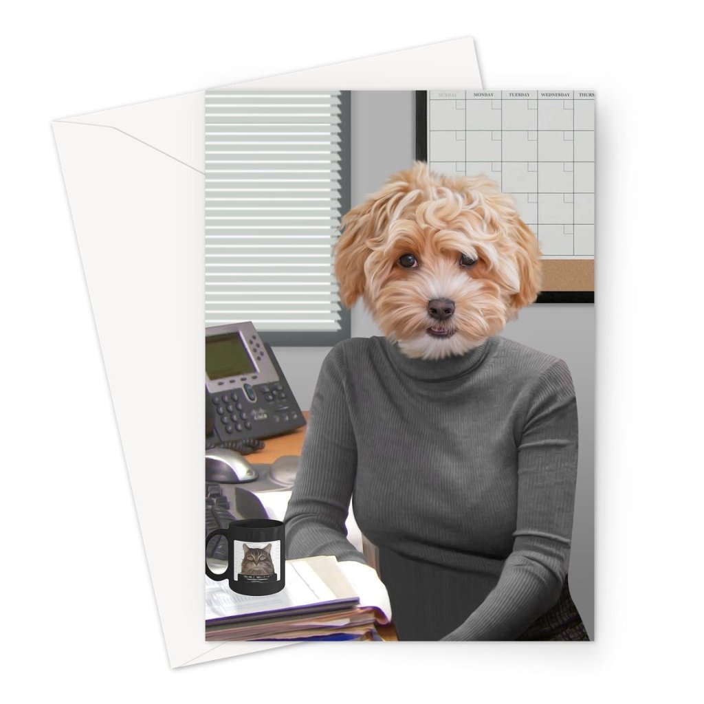 Office Cat Lady Custom Pet Greeting Card | Personalised Pet Gift | Paw & Glory