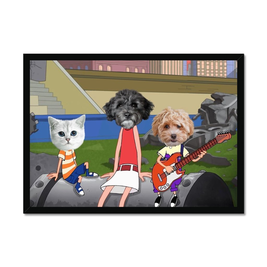 Pet Portraits | The Annoying Trio (Phineas & Ferb Inspired): Custom Pet Portrait | Paw & Glory