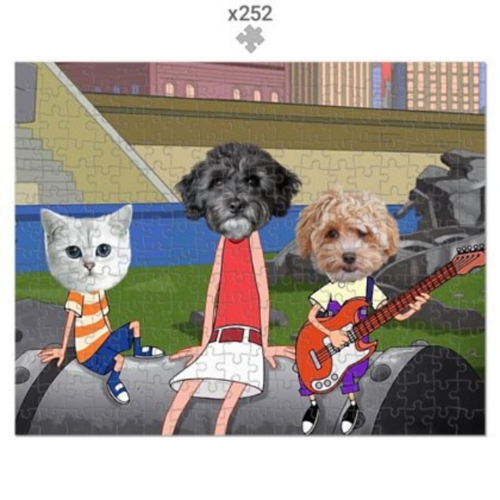 Cartoon Schemer Trio Custom Pet Puzzle | Pet Lover Gift | Paw & Glory