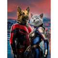 Tiny Hero Duo: Custom Digital Download Pet Portrait