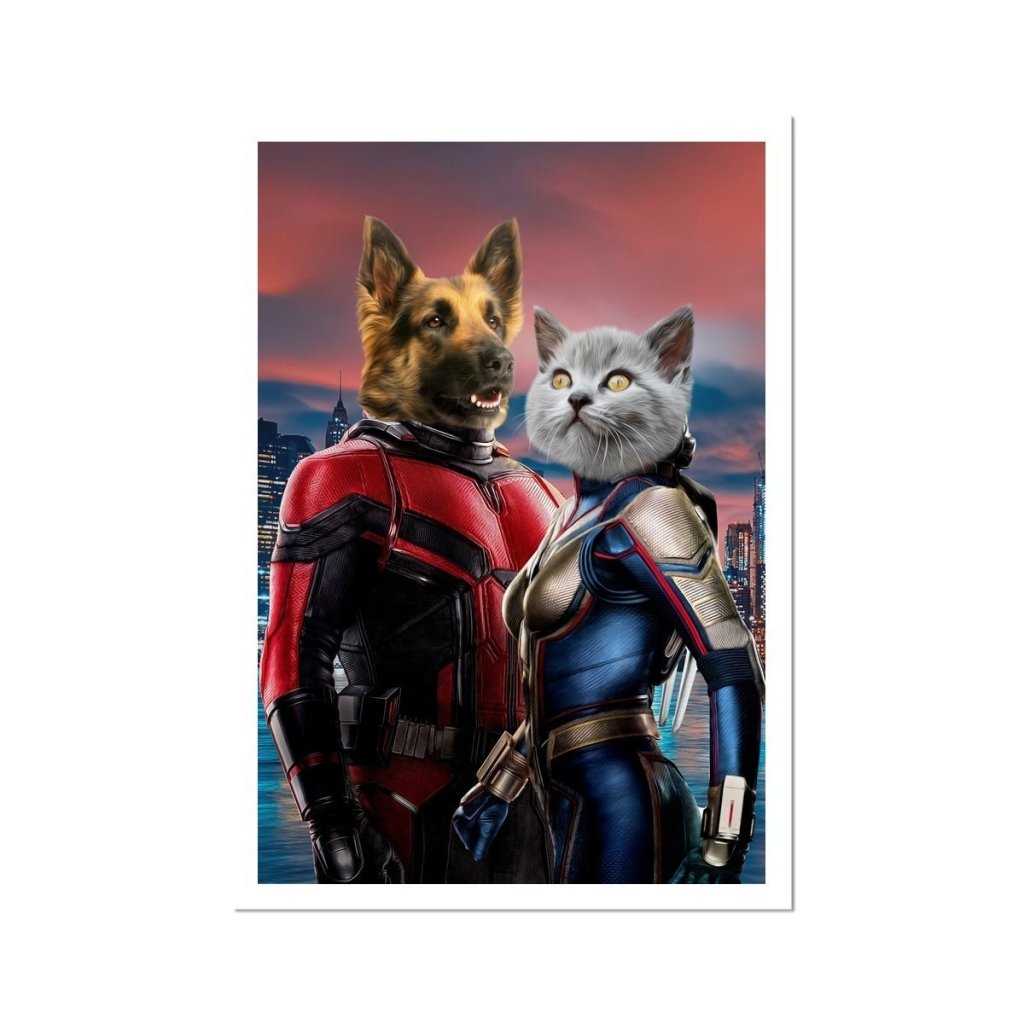 Tiny Hero Duo: Custom Pet Poster | Paw & Glory